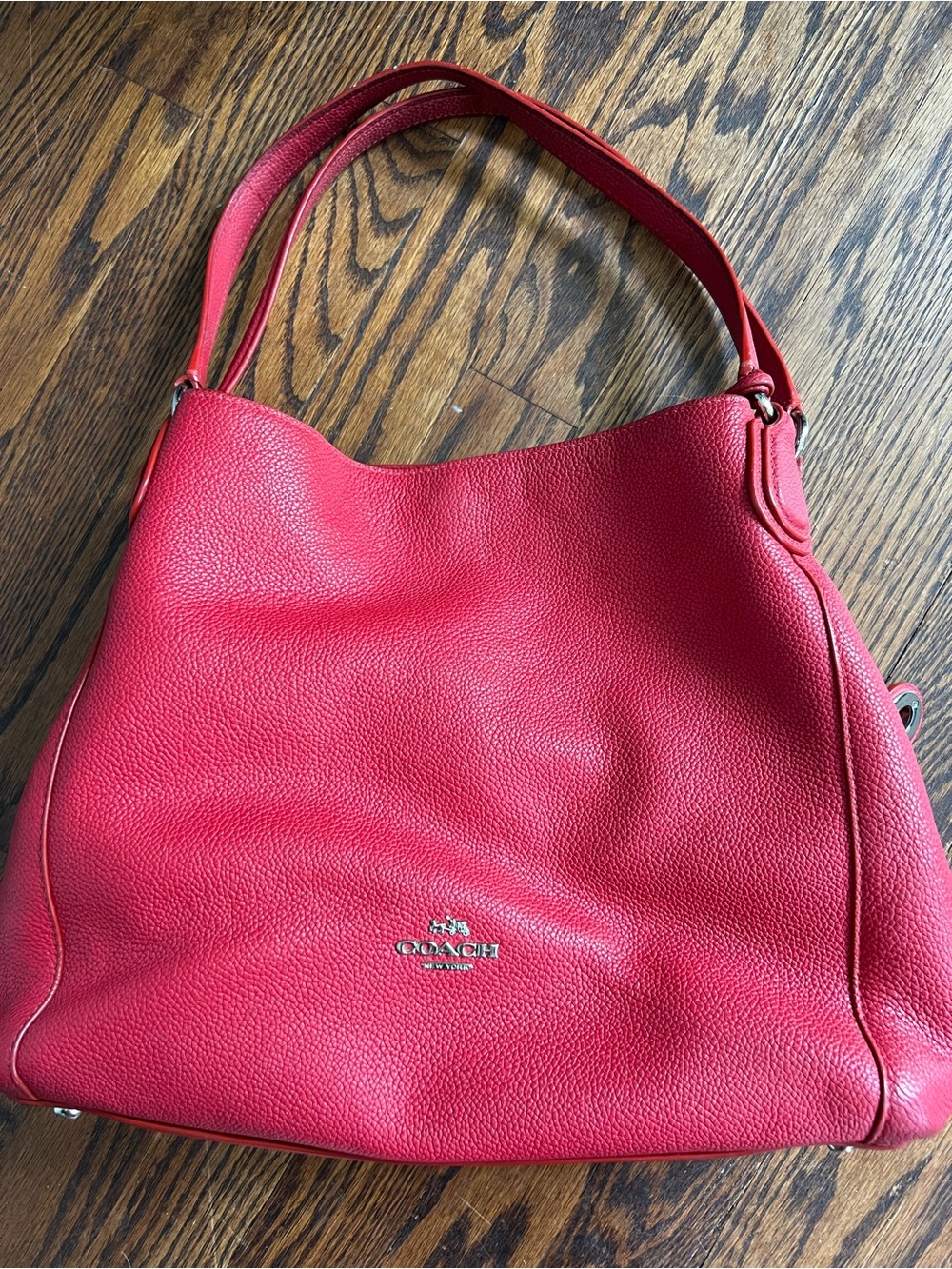 Coach Edie RED Shoulder Bag hobo style